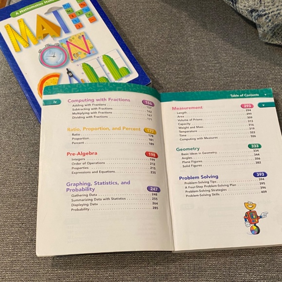 MATH ON CALL - MATH ON HAND 2 Mathematics Handbooks Colorful Books for Concepts - Picture 9 of 11